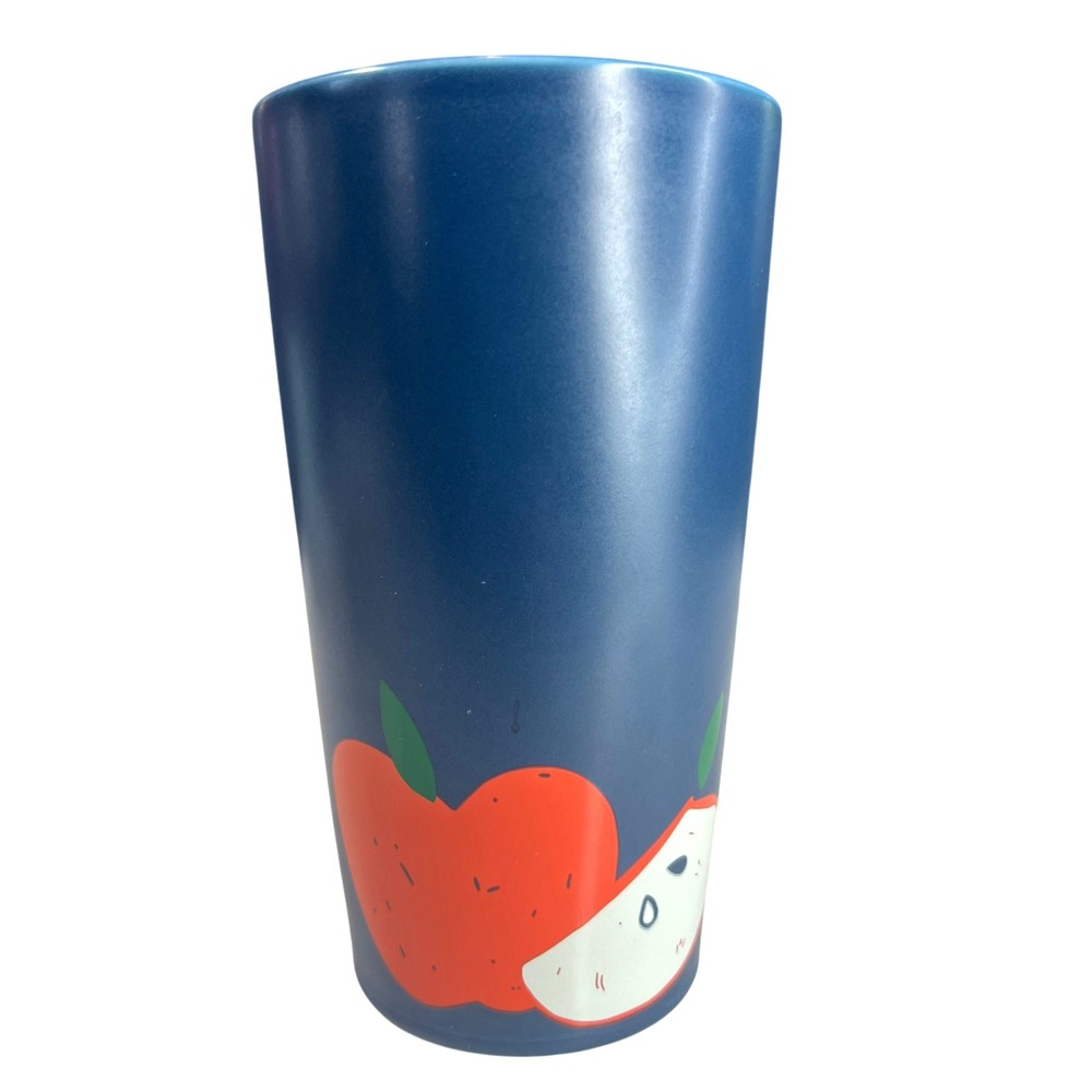 Starbucks 2020 Red Apple Teacher Travel Mug Blue 12oz Ceramic Cup Lid‎
